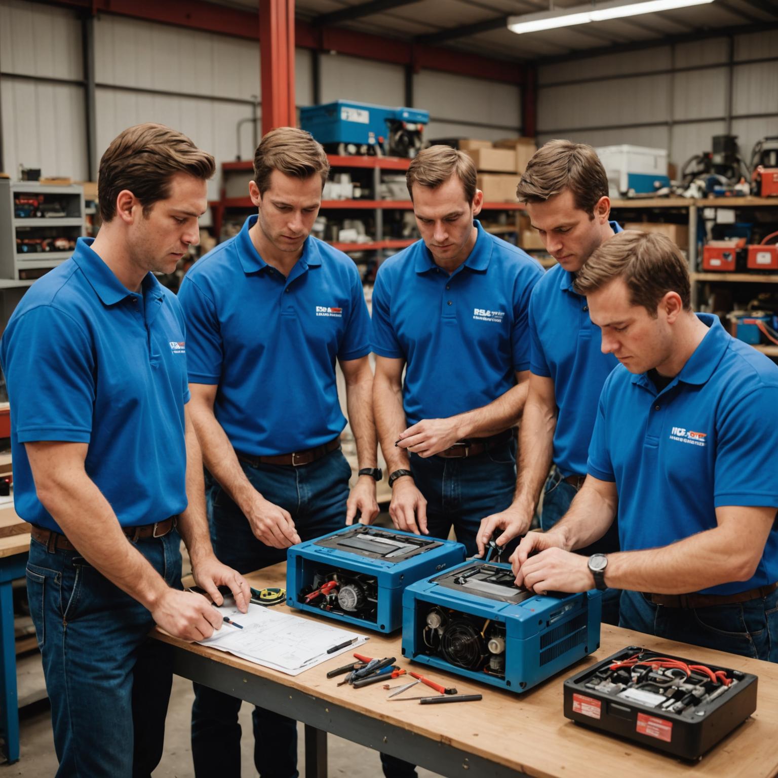 DeskPro engineering team at workshop